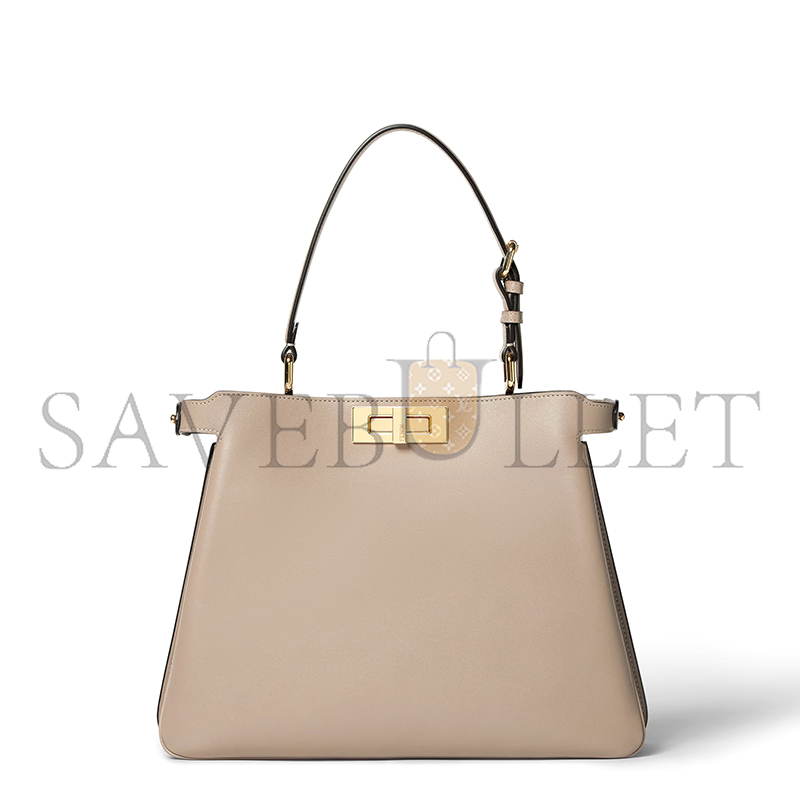 FENDI PEEKABOO SOFT MEDIUM DOVE GREY LEATHER BAG 8BN353AOVHF0E65 (33*25.5*10cm)